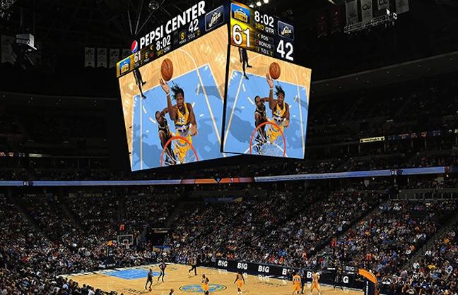 Pepsi center scoreboard